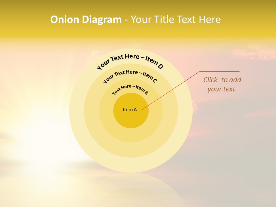 Water Sun Horizontal PowerPoint Template