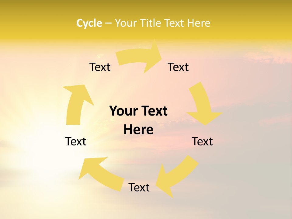 Water Sun Horizontal PowerPoint Template