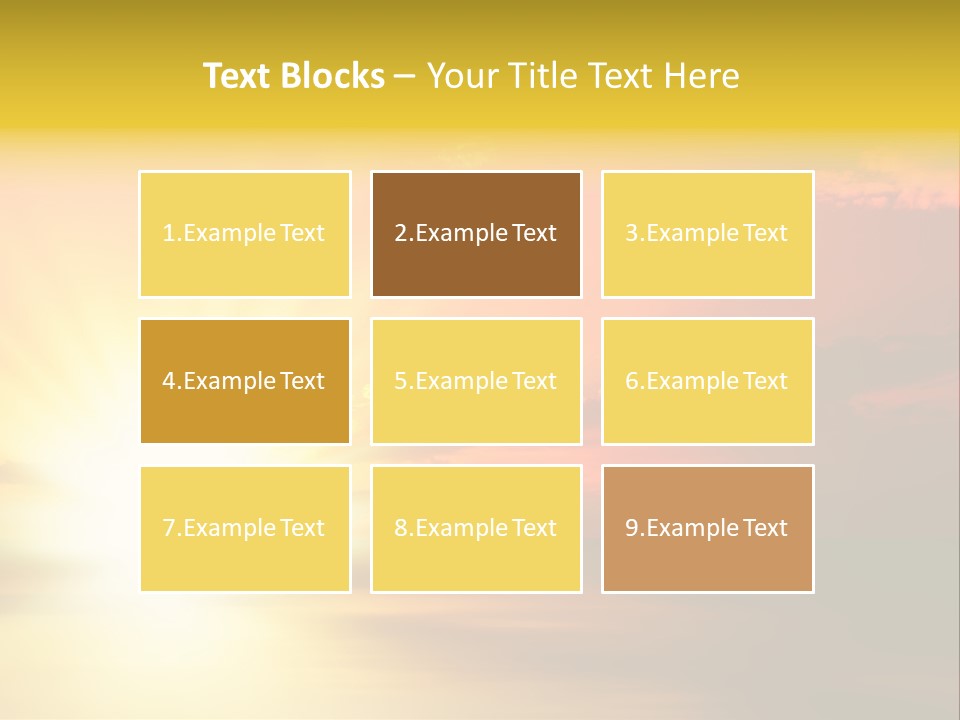 Water Sun Horizontal PowerPoint Template