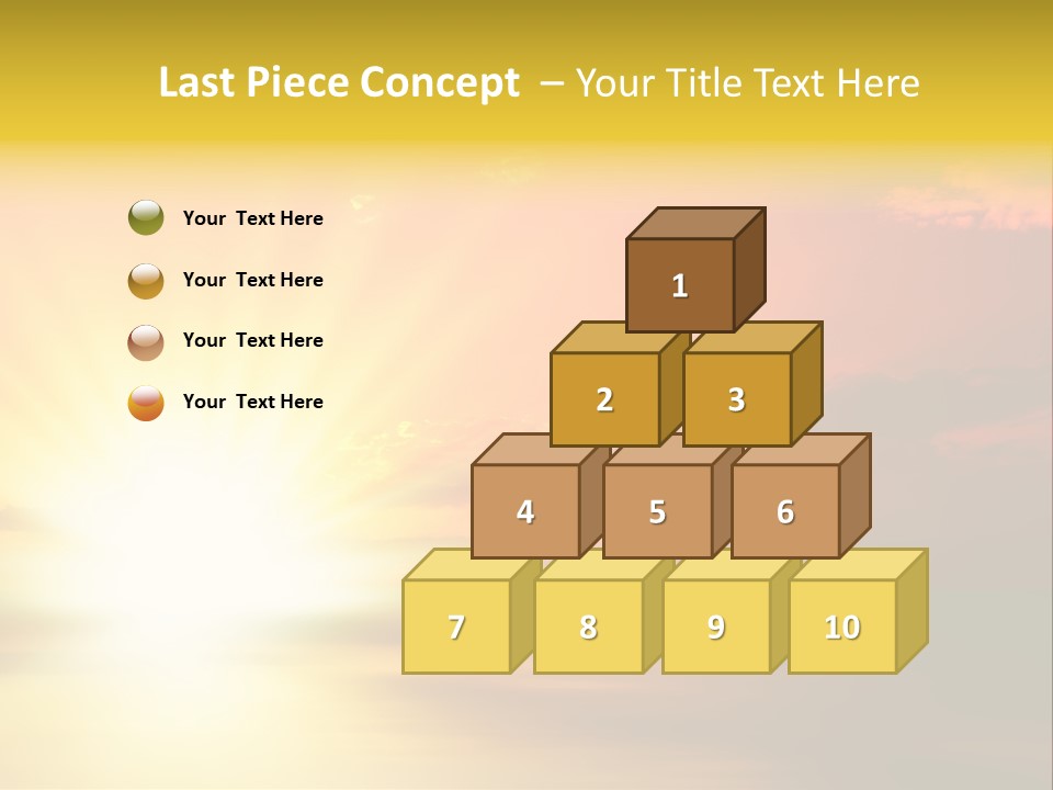 Water Sun Horizontal PowerPoint Template