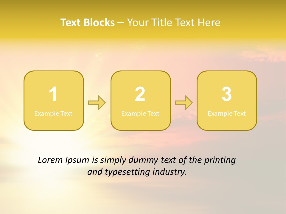 Water Sun Horizontal PowerPoint Template