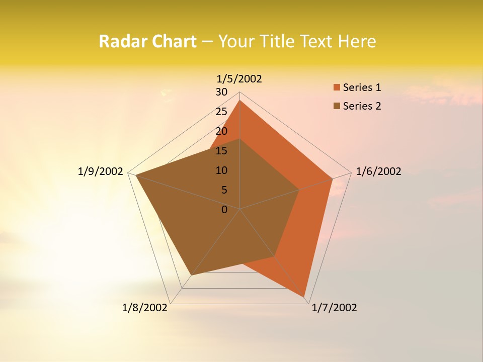 Water Sun Horizontal PowerPoint Template