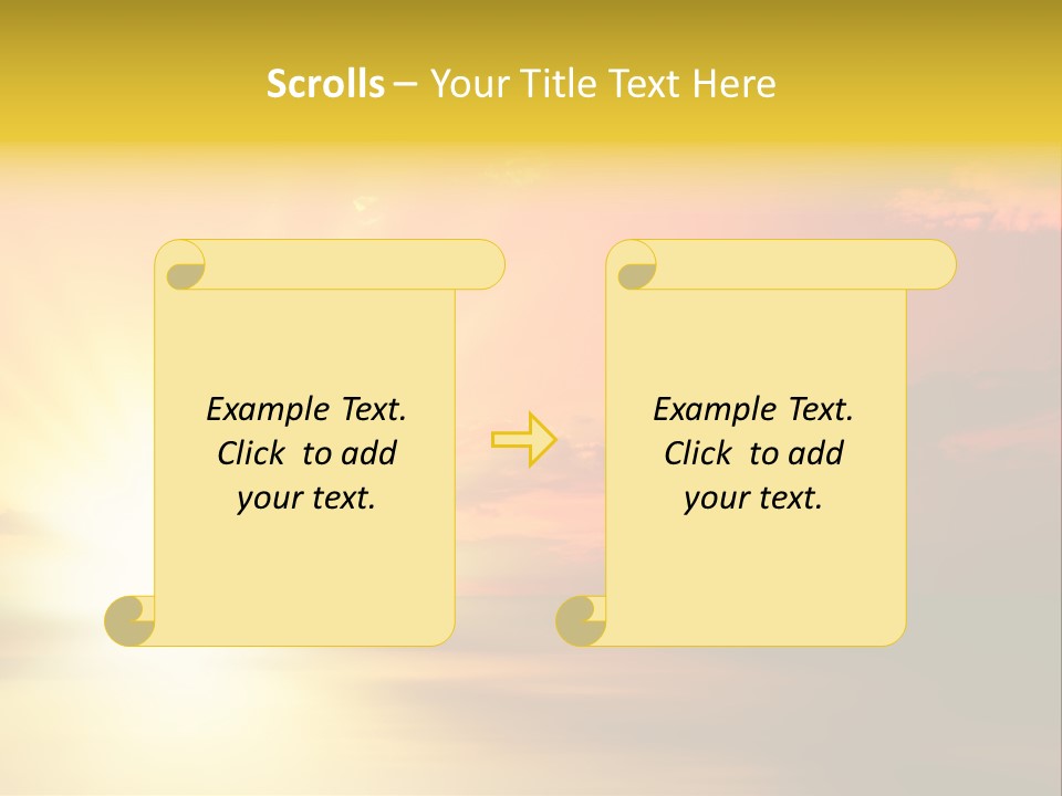 Water Sun Horizontal PowerPoint Template