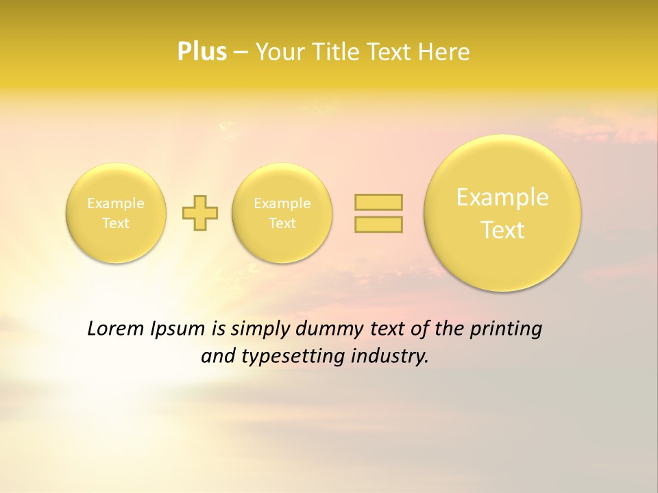 Water Sun Horizontal PowerPoint Template