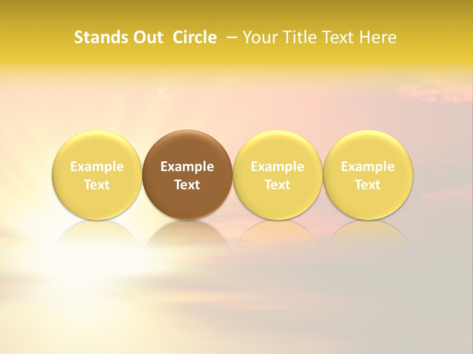 Water Sun Horizontal PowerPoint Template