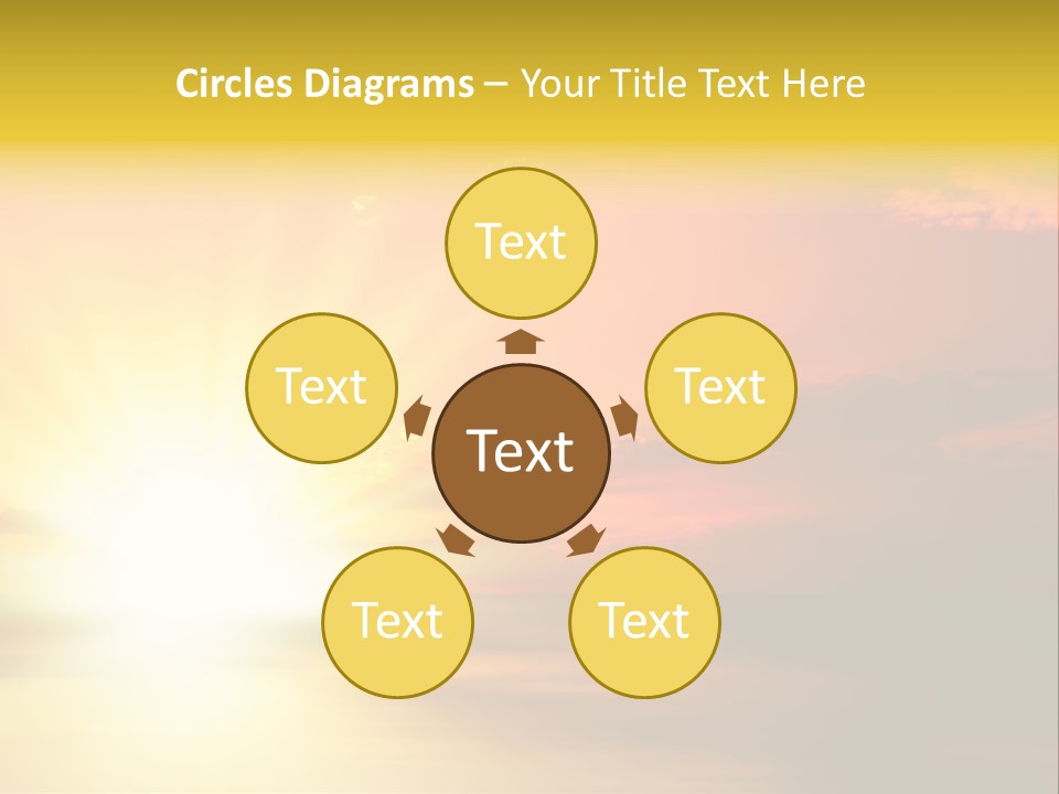 Water Sun Horizontal PowerPoint Template