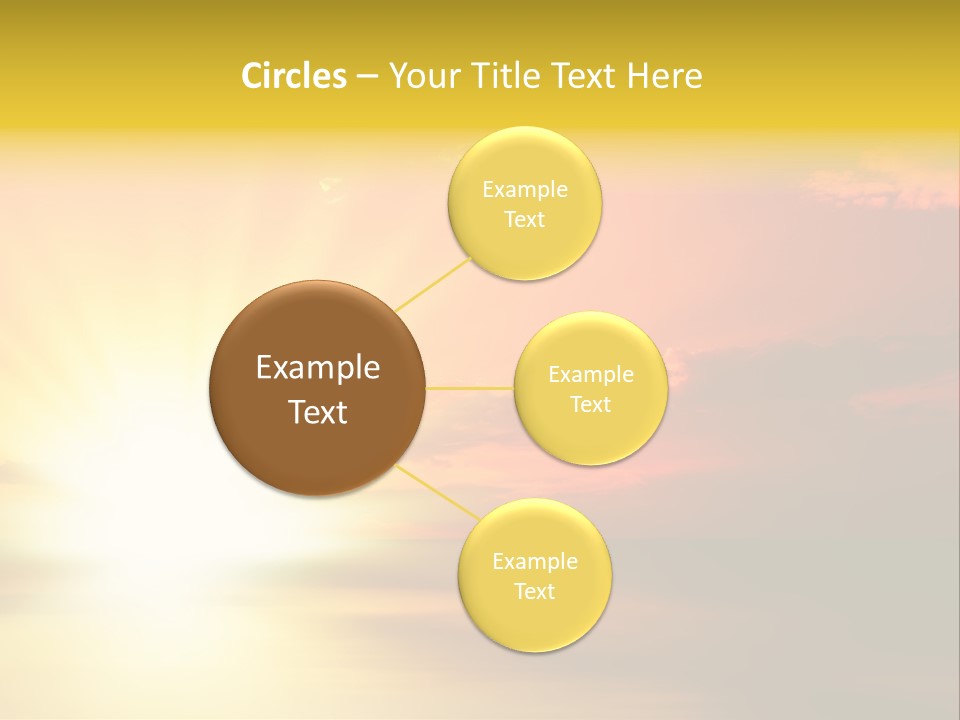 Water Sun Horizontal PowerPoint Template