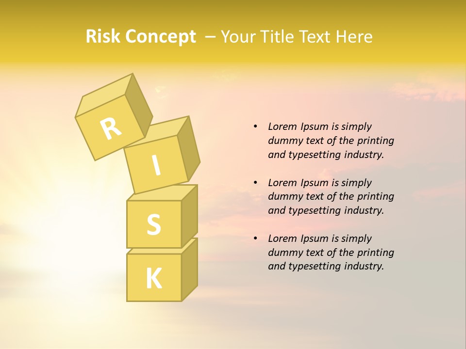 Water Sun Horizontal PowerPoint Template