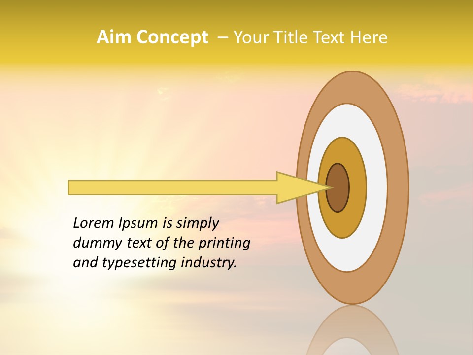 Water Sun Horizontal PowerPoint Template