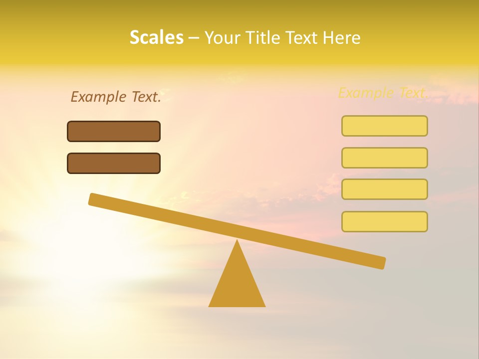 Water Sun Horizontal PowerPoint Template