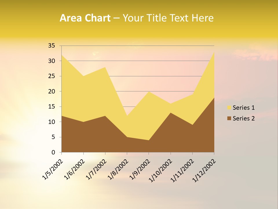 Water Sun Horizontal PowerPoint Template
