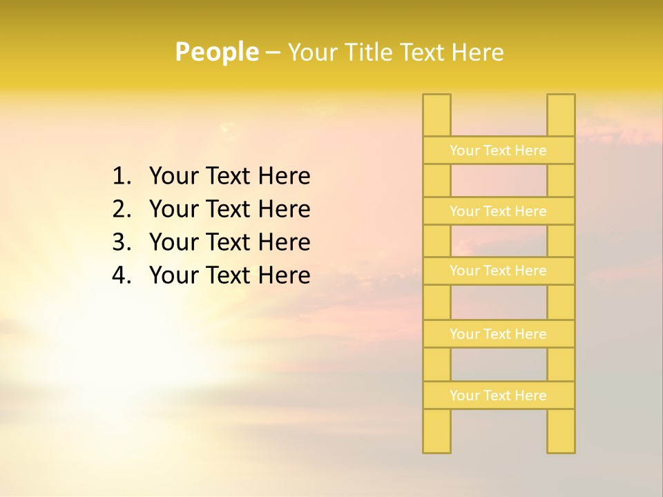 Water Sun Horizontal PowerPoint Template