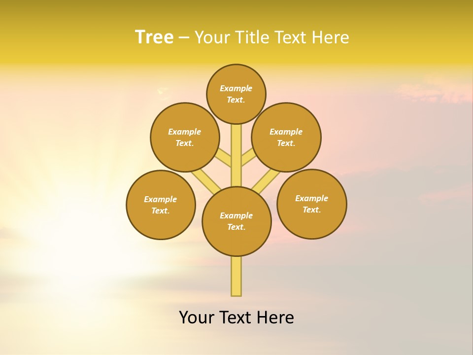 Water Sun Horizontal PowerPoint Template