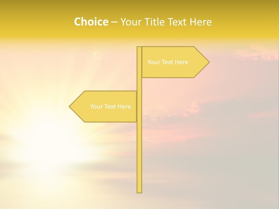 Water Sun Horizontal PowerPoint Template