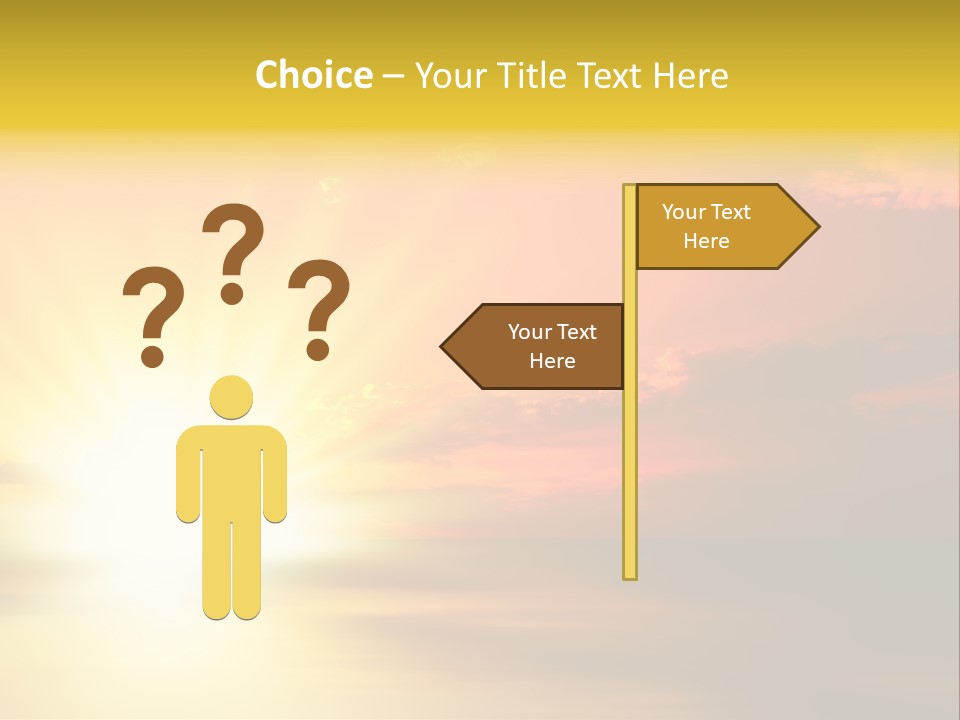 Water Sun Horizontal PowerPoint Template