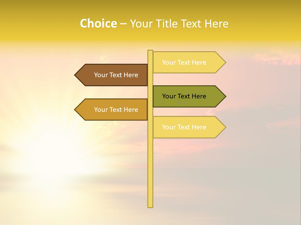 Water Sun Horizontal PowerPoint Template