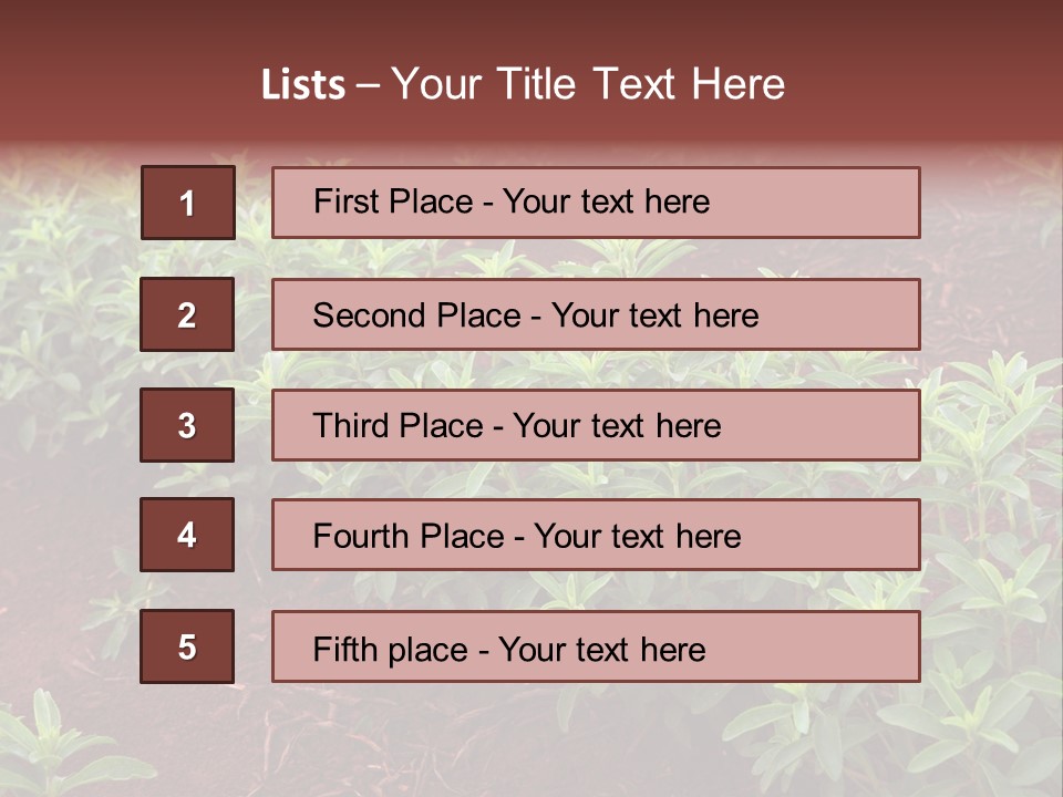 Sweetening Herbal Calorie PowerPoint Template