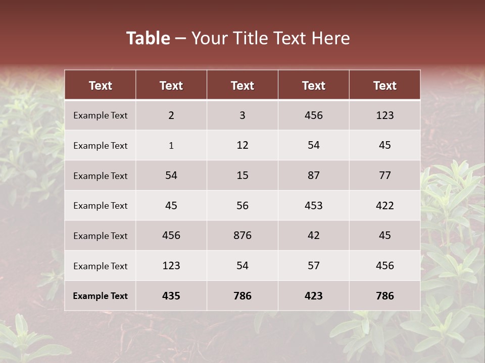Sweetening Herbal Calorie PowerPoint Template