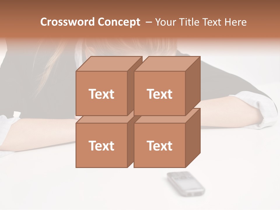 Phone Leader Female PowerPoint Template