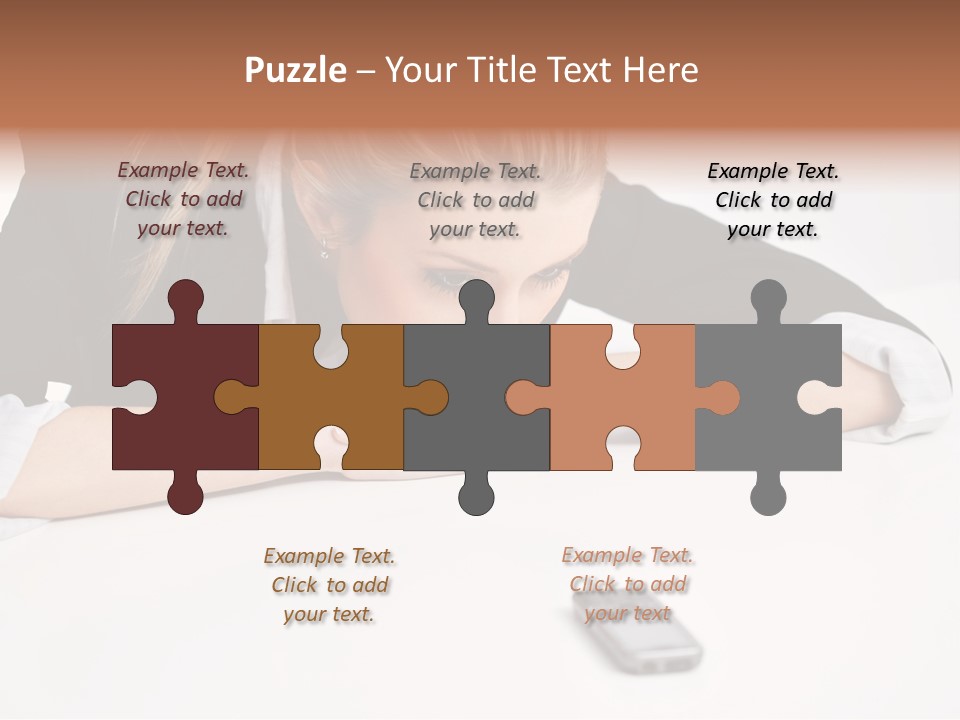 Phone Leader Female PowerPoint Template