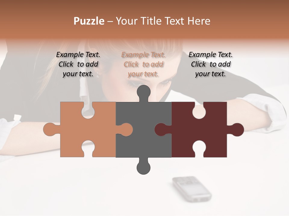 Phone Leader Female PowerPoint Template