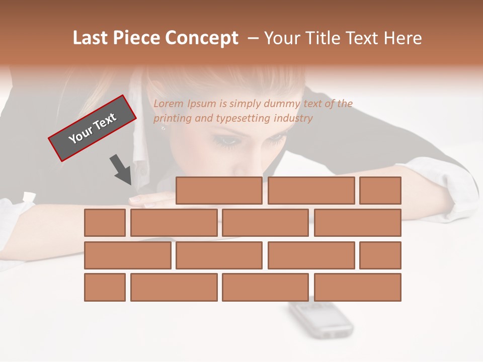 Phone Leader Female PowerPoint Template