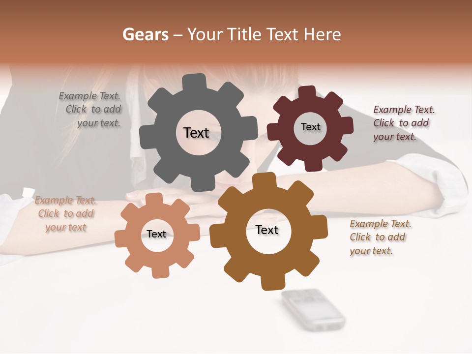 Phone Leader Female PowerPoint Template