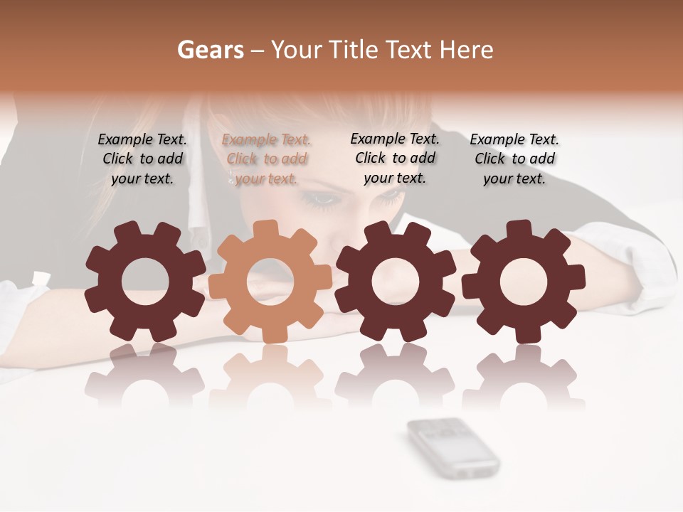Phone Leader Female PowerPoint Template