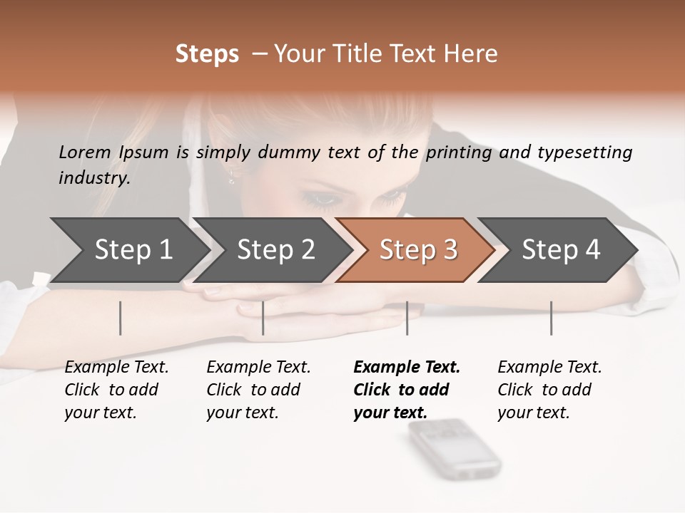 Phone Leader Female PowerPoint Template