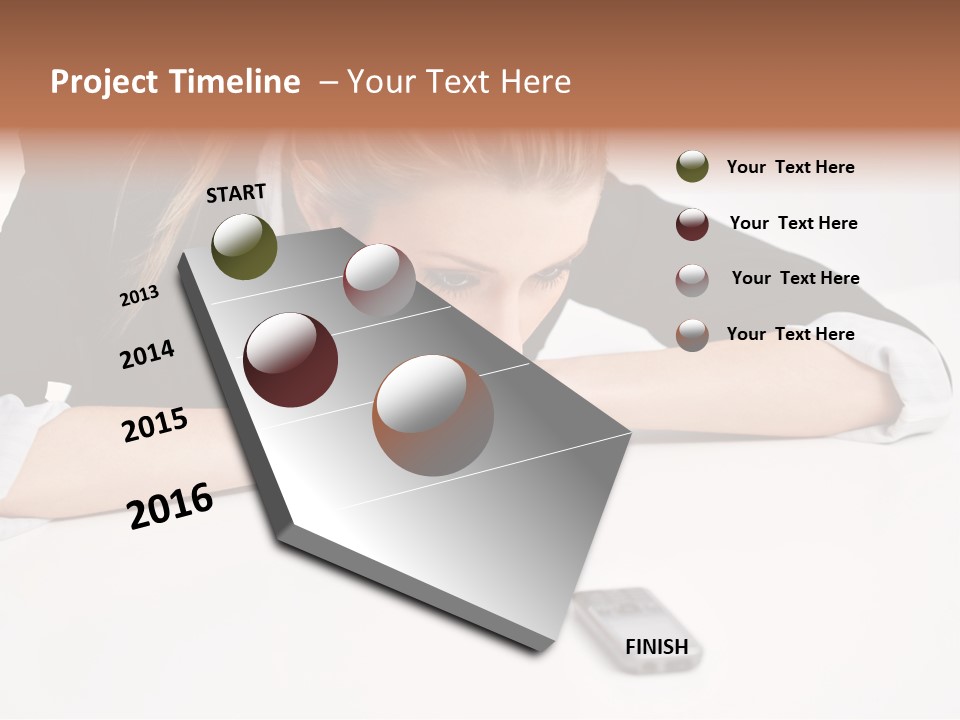 Phone Leader Female PowerPoint Template