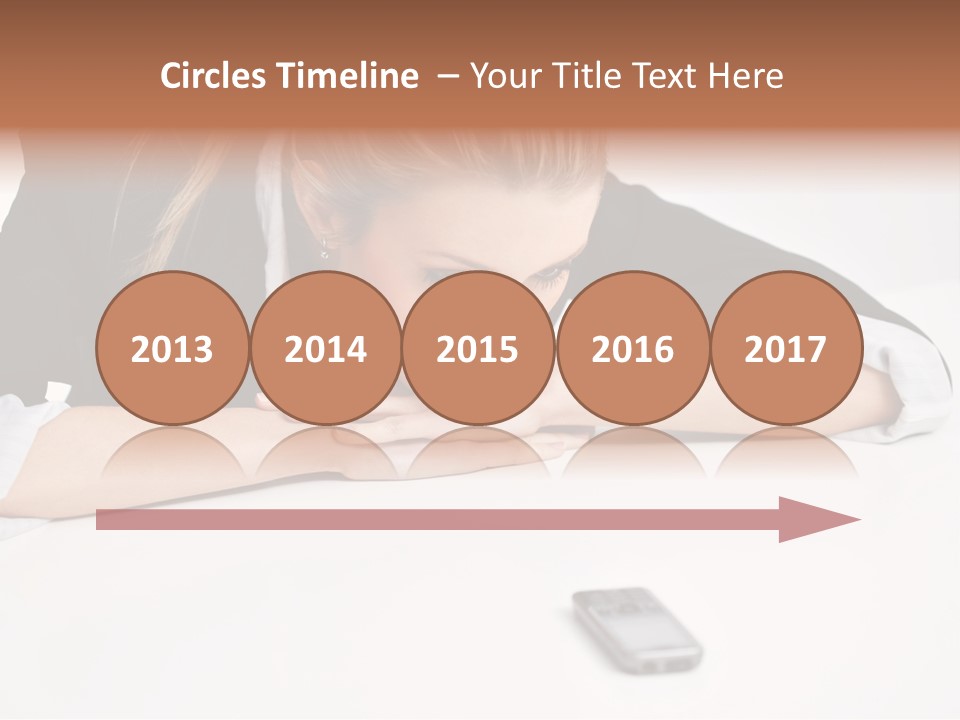 Phone Leader Female PowerPoint Template