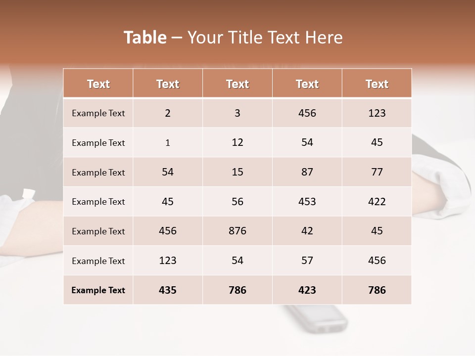 Phone Leader Female PowerPoint Template