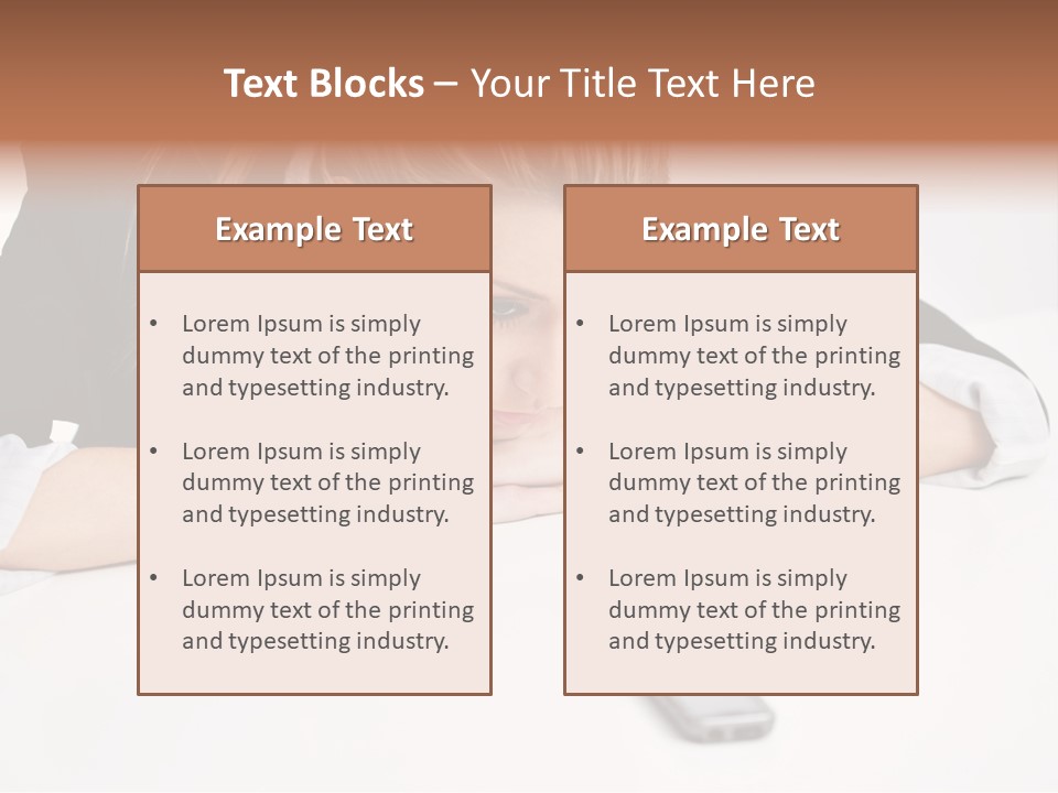 Phone Leader Female PowerPoint Template