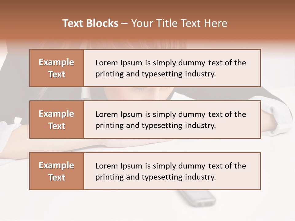 Phone Leader Female PowerPoint Template