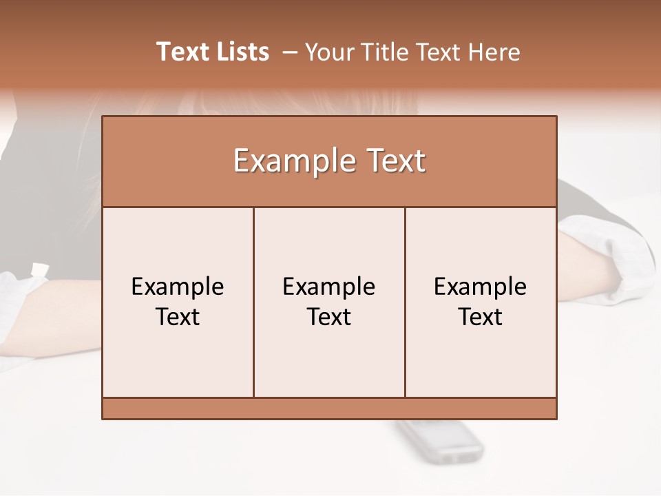 Phone Leader Female PowerPoint Template