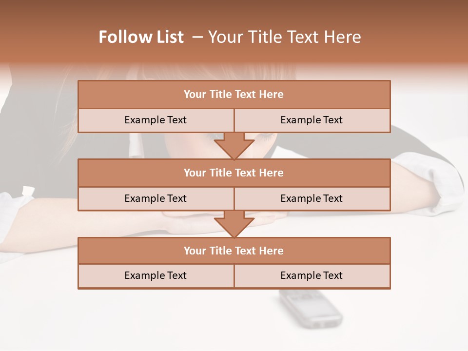 Phone Leader Female PowerPoint Template