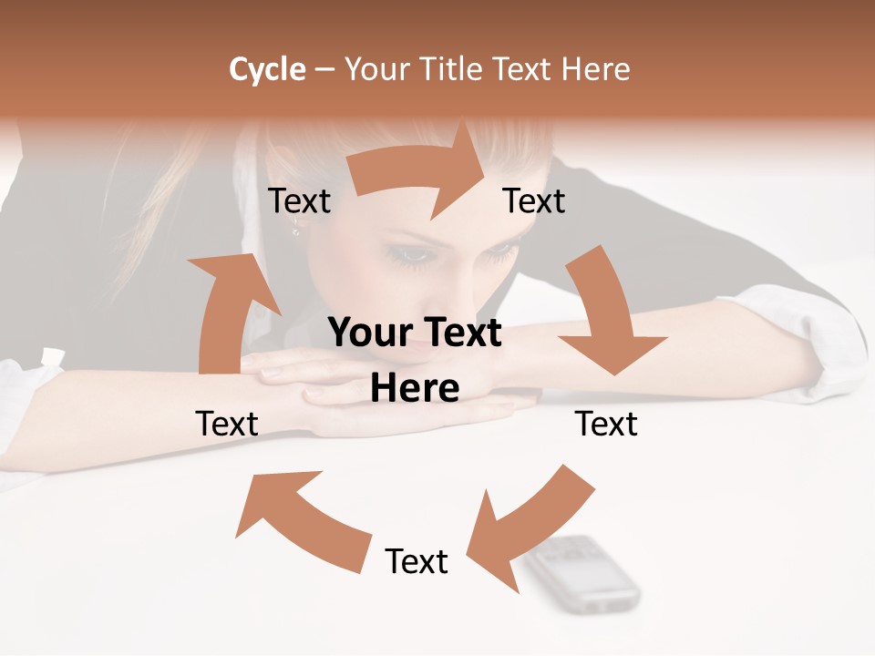 Phone Leader Female PowerPoint Template