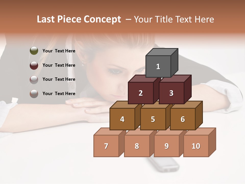 Phone Leader Female PowerPoint Template