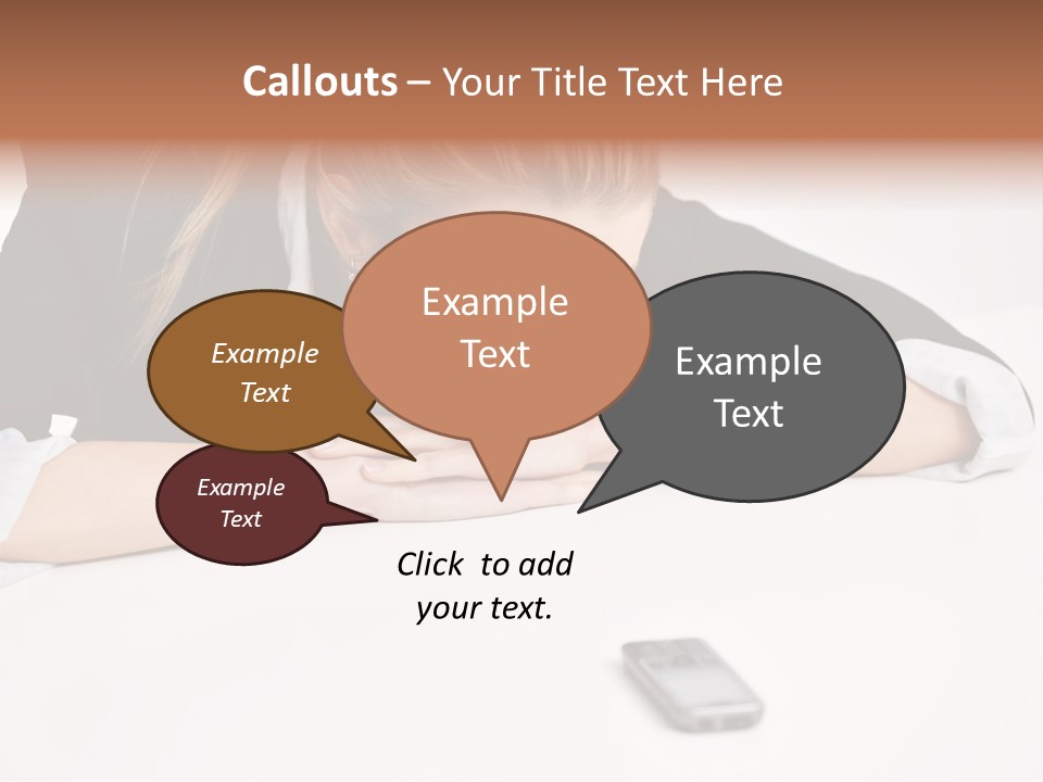 Phone Leader Female PowerPoint Template