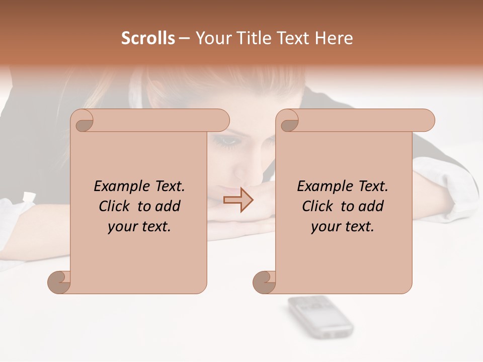 Phone Leader Female PowerPoint Template