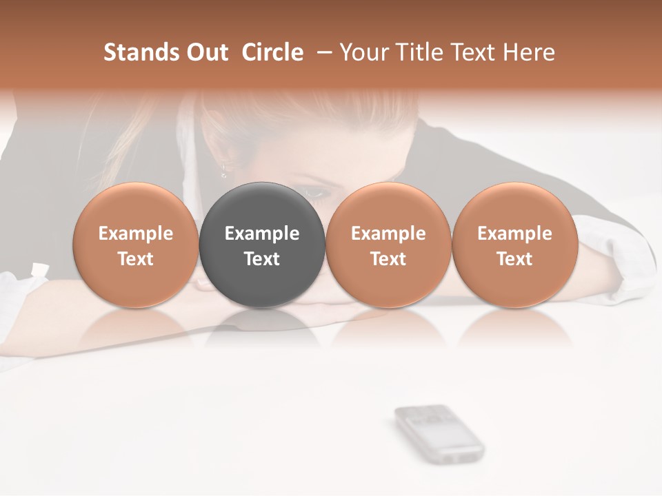 Phone Leader Female PowerPoint Template