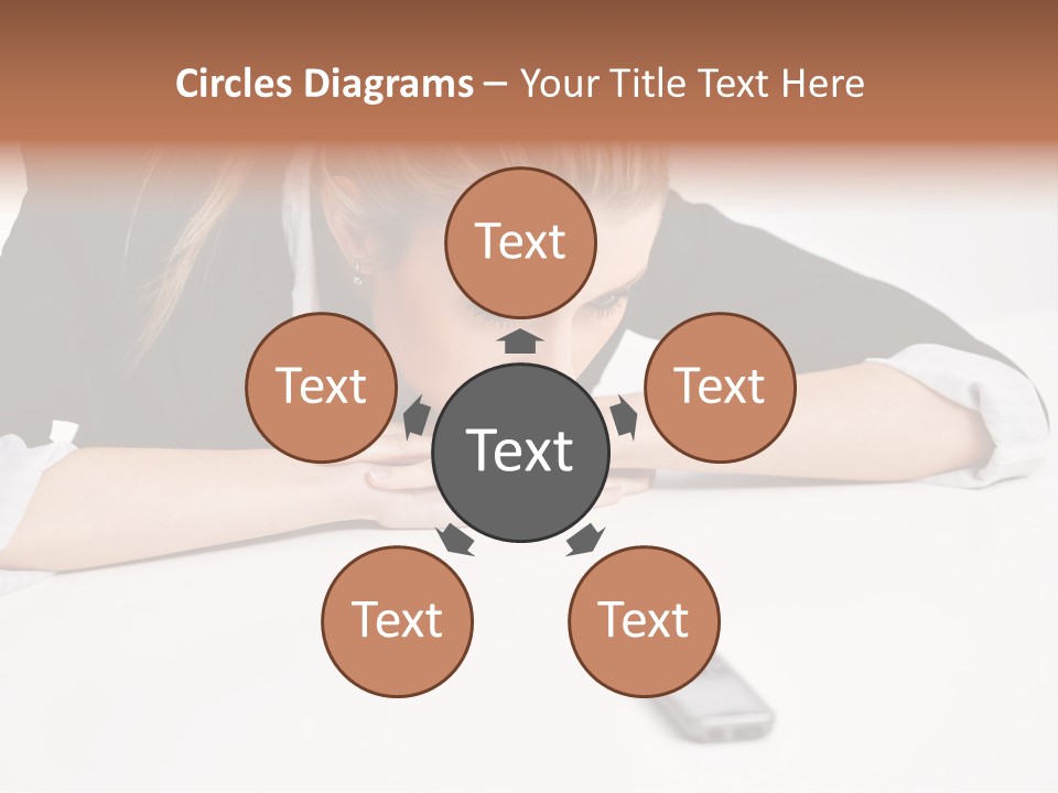 Phone Leader Female PowerPoint Template