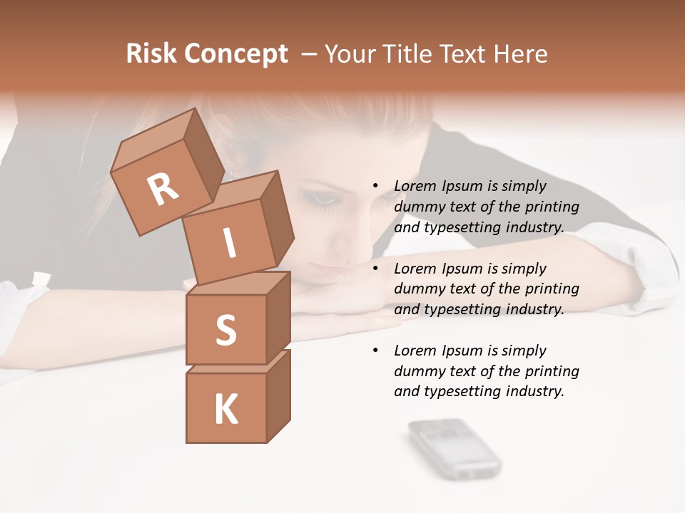 Phone Leader Female PowerPoint Template