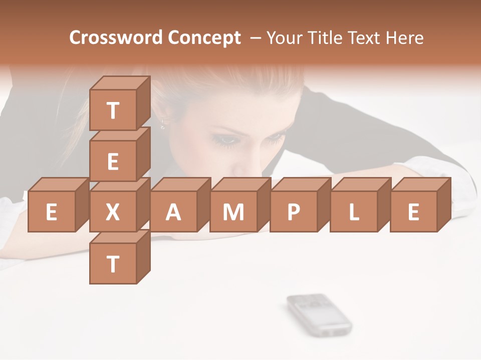 Phone Leader Female PowerPoint Template