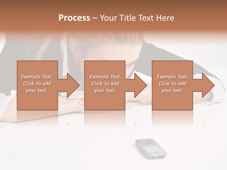Phone Leader Female PowerPoint Template