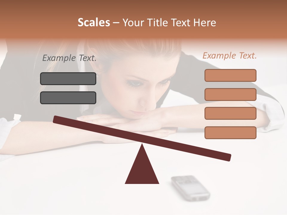 Phone Leader Female PowerPoint Template