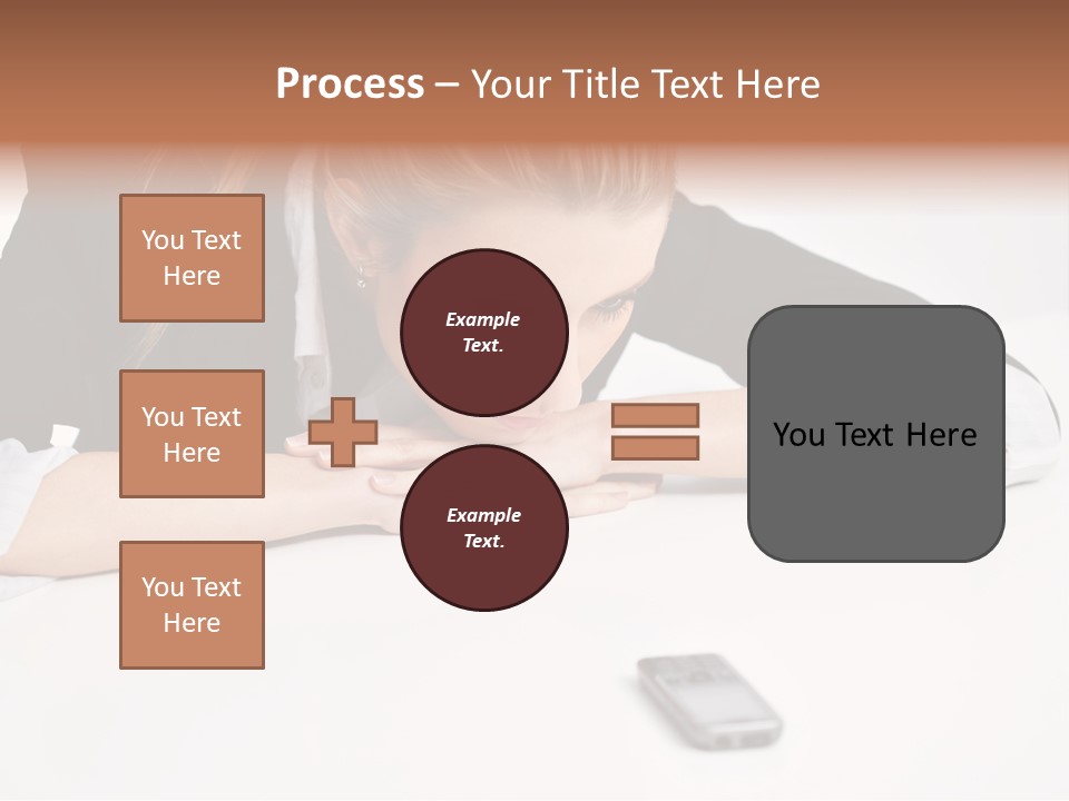 Phone Leader Female PowerPoint Template