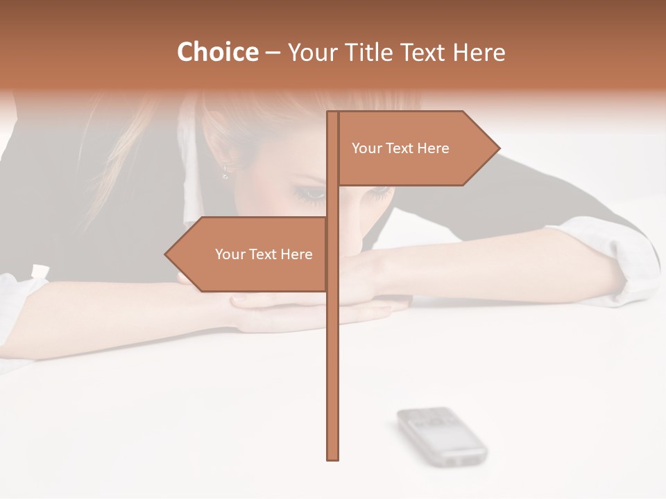 Phone Leader Female PowerPoint Template