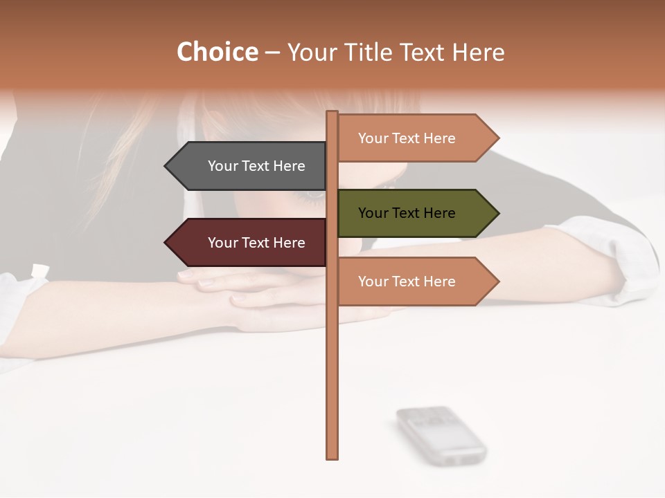 Phone Leader Female PowerPoint Template