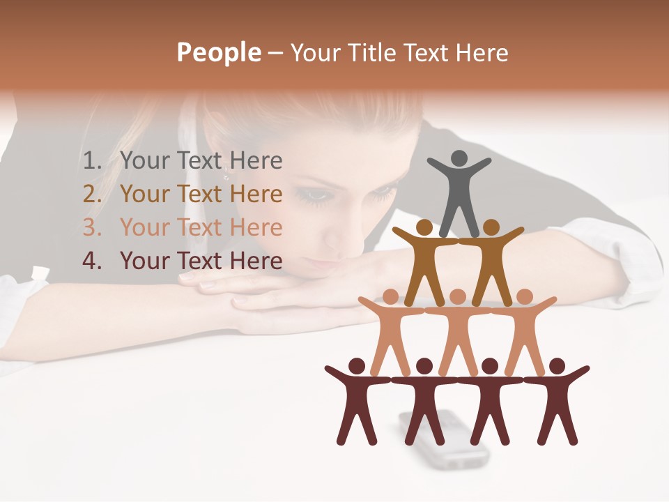 Phone Leader Female PowerPoint Template
